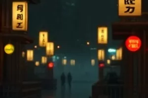《静电之城》全城断网霓虹街景剧照